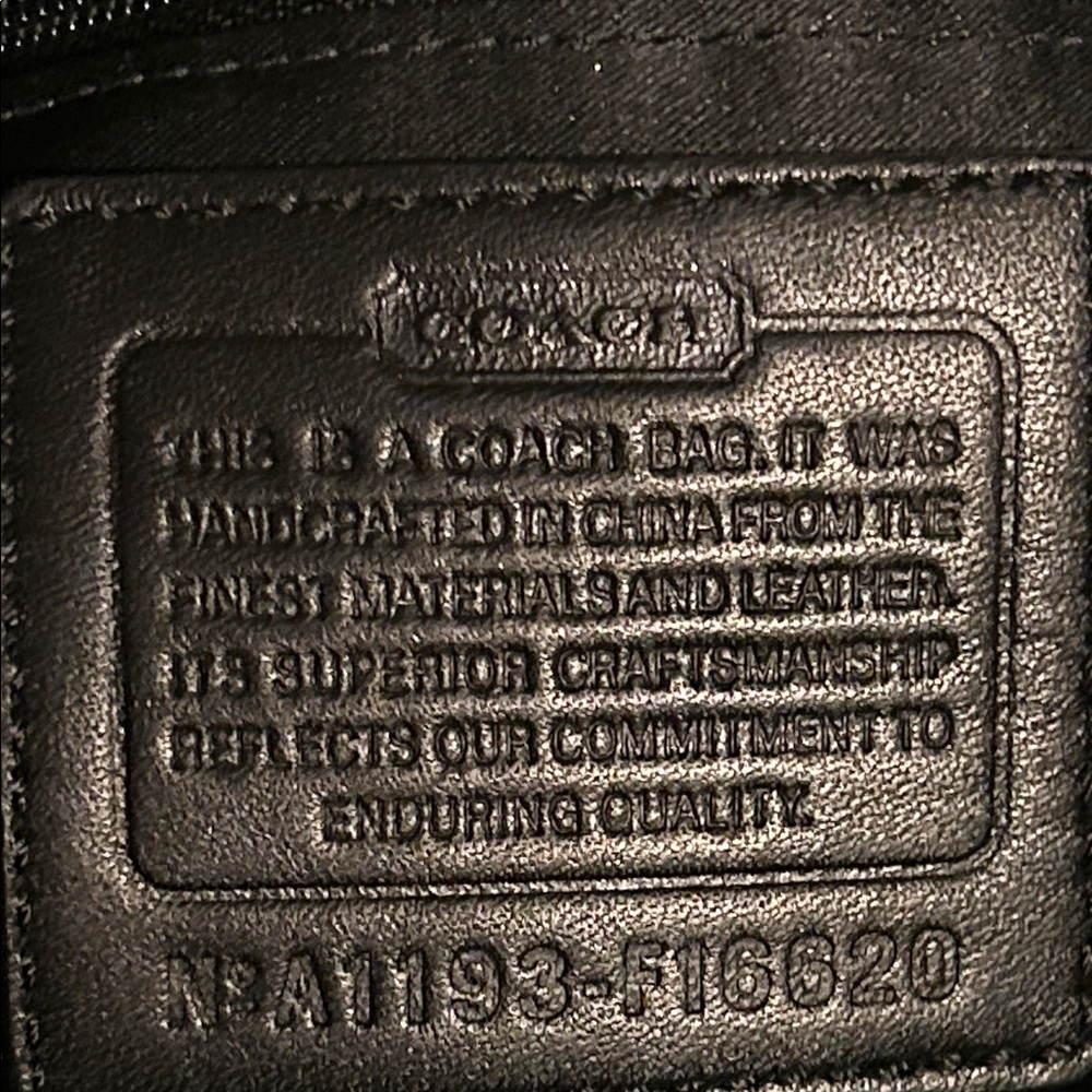 Coach Elegant Black and Gray Shoulder Bag - Picture 5 of 11